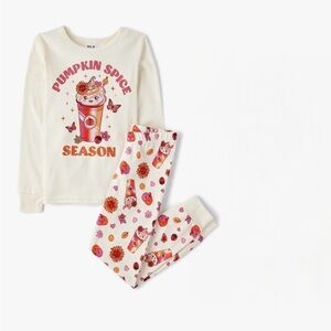 Cream Pumpkin Spice Kids Pajama Set - NWT